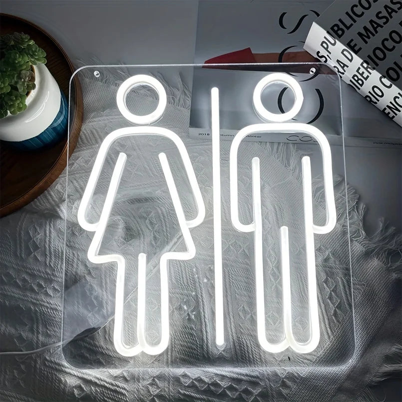 Men &amp; Women Restroom LED Neon Sign