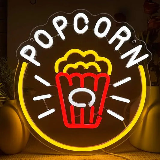 Popcorn LED Neon Sign
